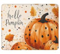Mouse Mat 300 x 250 x 3 mm, Autumn Mouse Pad with Stitched Edge, k-3790 | Keyboard Mousepad Waterproof Pumpkin Desk Pad with Anti-Slip Rubber Base, for Gaming Office Accessories, Gifts for Men