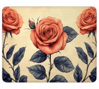 Mouse Mat 300 x 250 x 3 mm, Autumn Mouse Pad with Stitched Edge, k-3823 | Keyboard Mousepad Waterproof Rose Desk Pad with Anti-Slip Rubber Base, for Gaming Office Accessories, Gifts for Men