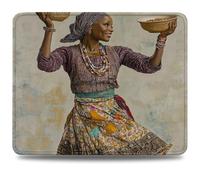 Mouse Mat 300 x 250 x 3 mm Gaming Mouse Pad, Non-Slip Rubber Base, Waterproof Surface Mousepad, Stitched Edges, Compatible with Laser and Optical Mice, Africa Desk Mat, Gifts for Man Woman 0d-166