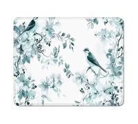 mouse mat 300 x 250 x 3 mm Gaming Mouse Pad with Non-Slip Rubber Base and Smooth Surface, Portable, Compatible with Laser and Optical Mice, Mouse Pad for Home Office Work, Bird & Green XS#815
