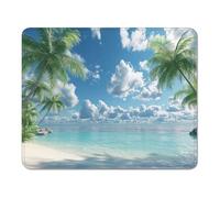 mouse mat 300 x 250 x 3 mm Gaming Mouse Pad with Non-Slip Rubber Base and Smooth Surface, Portable, Compatible with Laser and Optical Mice, Mouse Pad for Home Office Work, Beach & Landscape XS#727