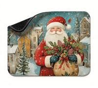 Mouse Mat 300 x 250 x 3 mm Houses Santa Claus Mouse Pad, Soft Smooth Surface, Non-Slip Rubber Base Waterproo Mousepad, Waterproof Surface, Precision Stitched Edges Mousepad, Gifts for Men t0s-501