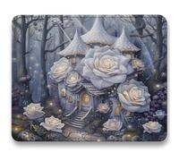 Mouse Mat 300 x 250 x 3mm, Gaming Mouse Pad Forest, Optimised for Gaming Sensors, Moderate Surface Friction, Improved Precision and Speed, Mousepad with Stitched Edge for PC, Laptop, Cabin c0-708