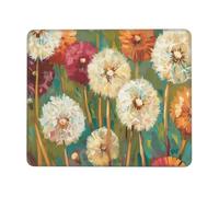 Mouse Mat 300 x 250mm, Gaming Mouse Pad Dandelion Small Mousepad Portable Non-Slip Base Washable Compact Mousemat, Lycra Surface Keyboard Mats home Office Accessories Office Decor for Wome F-667
