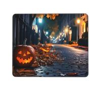 Mouse Mat 300 x 250mm, Gaming Mouse Pad Halloween Pumpkin Small Mousepad Portable Non-Slip Base Washable Compact Mousemat, Keyboard Mats home Office Accessories Office Decor for Wome F-885