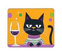 Mouse Mat 300 x 250mm, Gaming Mouse Pad Kitty Small Mousepad Portable Non-Slip Base Washable Compact Mousemat, Lycra Surface Keyboard Mats home Office Accessories Office Decor for Wome F-555