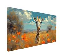 Mouse Mat 32 x 12 x 0.12Inch Waterproof Gaming Mouse Pad African Woman Desk Mat Stitched Edges, Mousepad Abstract for Gaming Desk Accessories, Mousemat for Laptop Table Decor Office Product model-0514