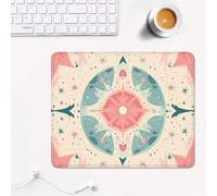 mouse mat 320 x 260 x 3 mm Gaming Mouse Pad with Non-Slip Rubber Base and Smooth Surface, Portable, Compatible with Laser and Optical Mice, Mouse Pad for Home Office Work, Pink & Green XS#579