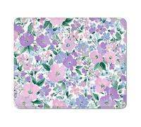 mouse mat 320 x 260 x 3 mm Gaming Mouse Pad with Non-Slip Rubber Base and Smooth Surface, Portable, Compatible with Laser and Optical Mice, Mouse Pad for Home Office Work, Flowers & Purple XS#661