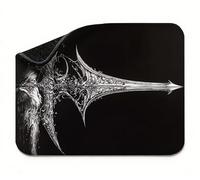 Mouse Mat 340 x 280 x 3 mm Black Sword Mouse Pad, Soft Smooth Surface, Non-Slip Rubber Base Waterproo Mousepad, Waterproof Surface, Precision Stitched Edges Mousepad for Desk, Gifts for Men t0s-585