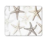 mouse mat 340 x 280 x 3 mm Gaming Mouse Pad with Non-Slip Rubber Base and Smooth Surface, Portable, Compatible with Laser and Optical Mice, Mouse Pad for Home Office Work, Grey & Starfish XS#605
