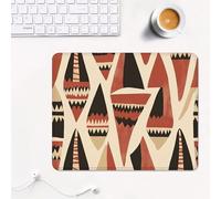mouse mat 340 x 280 x 3 mm Gaming Mouse Pad with Non-Slip Rubber Base and Smooth Surface, Portable, Compatible with Laser and Optical Mice, Mouse Pad for Home Office Work, Brown & Orange XS#747