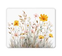 mouse mat 340 x 280 x 3 mm Gaming Mouse Pad with Non-Slip Rubber Base and Smooth Surface, Portable, Compatible with Laser and Optical Mice, Mouse Pad for Home Office Work, Simple & Flowers XS#865