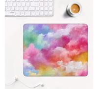 mouse mat 340 x 280 x 3 mm Gaming Mouse Pad with Non-Slip Rubber Base and Smooth Surface, Portable, Compatible with Laser and Optical Mice, Mouse Pad for Home Office Work, Colorful & Cloud XS#741