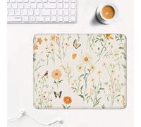 mouse mat 340 x 280 x 3 mm Gaming Mouse Pad with Non-Slip Rubber Base and Smooth Surface, Portable, Compatible with Laser and Optical Mice, Mouse Pad for Home Office Work, Simple & Flower XS#903