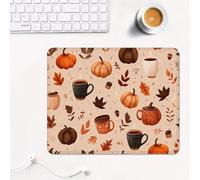 mouse mat 340 x 280 x 3 mm Gaming Mouse Pad with Non-Slip Rubber Base and Smooth Surface, Portable, Compatible with Laser and Optical Mice, Mouse Pad for Home Office Work, Retro & Pumpkin XS#819