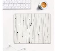 mouse mat 340 x 280 x 3 mm Gaming Mouse Pad with Non-Slip Rubber Base and Smooth Surface, Portable, Compatible with Laser and Optical Mice, Mouse Pad for Home Office Work, Black & Line XS#885
