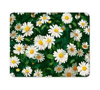 mouse mat 340 x 280 x 3 mm Gaming Mouse Pad with Non-Slip Rubber Base and Smooth Surface, Portable, Compatible with Laser and Optical Mice, Mouse Pad for Home Office Work, Daisy & Green XS#691