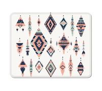 mouse mat 340 x 280 x 3 mm Gaming Mouse Pad with Non-Slip Rubber Base and Smooth Surface, Portable, Compatible with Laser and Optical Mice, Mouse Pad for Home Office Work, Red & Bohemia XS#707