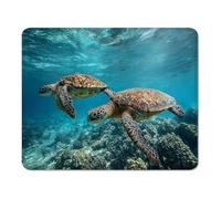 mouse mat 340 x 280 x 3 mm Gaming Mouse Pad with Non-Slip Rubber Base and Smooth Surface, Portable, Compatible with Laser and Optical Mice, Mouse Pad for Home Office Work, Sea Turtle & Ocean XS#677