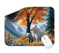 Mouse Mat 340 x 280 x 3 mm Mountain Range Bear Mouse Pad, Soft Smooth Surface, Non-Slip Rubber Base Waterproo Mousepad, Waterproof Surface, Precision Stitched Edges Mousepad, Gifts for Men t0s-93