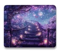Mouse Mat 340 x 280 x 3mm, Gaming Mouse Pad Dream, Optimised for Gaming Sensors, Moderate Surface Friction, Improved Precision and Speed, Mousepad with Stitched Edge for PC, Laptop, Ladder c0-657