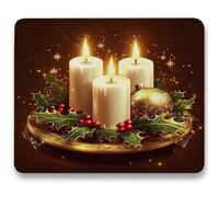 Mouse Mat 340 x 280 x 3mm, Gaming Mouse Pad Ocher, Optimised for Gaming Sensors, Moderate Surface Friction, Improved Precision and Speed, Mousepad with Stitched Edge for PC, Laptop, Candle c0-801