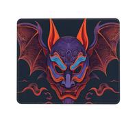 Mouse Mat 340 x 280mm, Gaming Mouse Pad Bat Mask Small Mousepad Portable Non-Slip Base Washable Compact Mousemat, Lycra Surface Keyboard Mats home Office Accessories Office Decor for Wome F-52