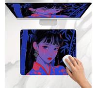 Mouse Mat 340x280x3mm, Gaming Mouse Pad, Non-Slip Rubber Base, Soft Smooth Surface, Fast and Accurate Control, Small and Portable, Durable Stitched Edges Mousepad Home Office Cartoon Girls (2) j0j-101