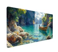 Mouse Mat 36" x 20" x 0.12 Waterproof Gaming Mouse Pad Dragonfly Desk Mat Stitched Edges, Mousepad Flower for Gaming Desk Accessories, Mousemat for Laptop Table Decor Home Office Product model-1437