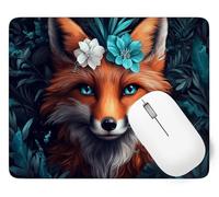 Mouse Mat 360 x 300 x 3 mm Gaming Mouse Pad Animal Keyboard Mat Waterproof with Non-Slip Rubber Base, Mousemat with Stitched Edges, Fox Mousepad Christmas Decor Accessories, Laptop, Office,Home p1j-24