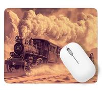Mouse Mat 360 x 300 x 3 mm Gaming Mouse Pad Train Keyboard Mat Waterproof with Non-Slip Rubber Base, Mousemat with Stitched Edges, Horse Mousepad for Christmas Decor, Laptop, Office, Home p1j-334