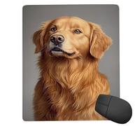 Mouse Mat 360 x 300mm, Gaming Mouse Pad Golden Retriever Small Mousepad Portable Non-Slip Base Washable Compact Mousemat, Lycra Surface Keyboard Mats home Office Accessories Office Decor for Wome F472