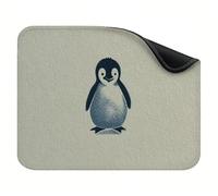 Mouse Mat 360x300x3mm, Small Mouse Pad, with Non-Slip Rubber Base, Gaming Accessories Smooth Surface for Precise Control, Washable, Durable Stitched Edges Design, for Home, Office White Penguin X-z-9