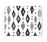 mouse mat 400 x 300 x 3 mm Gaming Mouse Pad with Non-Slip Base and Smooth Surface, Portable, Compatible with Laser and Optical Mice, Mouse Pad for Home Office Work, Abstract & Black and White XS#673