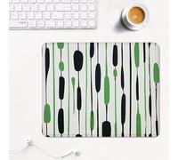 mouse mat 400 x 300 x 3 mm Gaming Mouse Pad with Non-Slip Rubber Base and Smooth Surface, Portable, Compatible with Laser and Optical Mice, Mouse Pad for Home Office Work, Black & Green XS#795