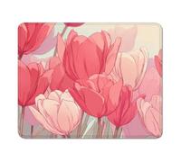 mouse mat 400 x 300 x 3 mm Gaming Mouse Pad with Non-Slip Rubber Base and Smooth Surface, Portable, Compatible with Laser and Optical Mice, Mouse Pad for Home Office Work, Pink & Flower XS#973