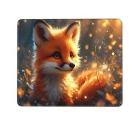 Mouse Mat 400 x 300mm, Gaming Mouse Pad Fox Small Mousepad Portable Non-Slip Base Washable Compact Mousemat, Lycra Surface Keyboard Mats home Office Accessories Office Decor for Wome F-329