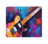 Mouse Mat 400 x 300mm, Gaming Mouse Pad Guitar Small Mousepad Portable Non-Slip Base Washable Compact Mousemat, Lycra Surface Keyboard Mats home Office Accessories Office Decor for Wome F-405