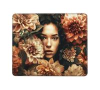 Mouse Mat 400 x 300mm, Gaming Mouse Pad Women Flowers Small Mousepad Portable Non-Slip Base Washable Compact Mousemat, Lycra Surface Keyboard Mats home Office Accessories Office Decor for Wome F-637