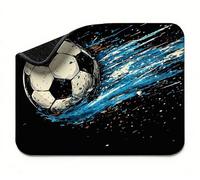 Mouse Mat 420 x 350 x 3 mm Black Football Mouse Pad, Soft Smooth Surface, Non-Slip Rubber Base Waterproo Mousepad, Waterproof Surface, Precision Stitched Edges Mousepad for Desk, Gifts for Men t0s-502
