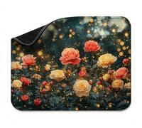 Mouse Mat 420 x 350 x 3 mm Dream Rose Mouse Pad, Soft Smooth Surface, Non-Slip Rubber Base Waterproo Mousepad, Waterproof Surface, Precision Stitched Edges Mousepad for Desk, Gifts for Men t0s-588