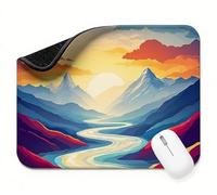 Mouse Mat 420 x 350 x 3 mm Mountain Range Landscape Mouse Pad, Soft Smooth Surface, Non-Slip Rubber Base Waterproo Mousepad, Waterproof Surface, Precision Stitched Edges Mousepad,Gifts for Men t0s-478