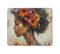 Mouse Mat 420 x 350mm, Gaming Mouse Pad Beautiful Women Small Mousepad Portable Non-Slip Base Washable Compact Mousemat, Lycra Surface Keyboard Mats home Office Accessories Office Decor for Wome F584