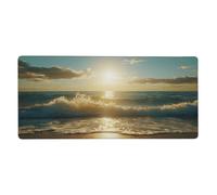 Mouse Mat 500 x 250 mm XXL Beach Gaming Mouse Pad Sunset Desk Mat Large Keyboard Mat,Waterproof,Non-Slip Base,Stitched Edge Mousemat,Improved Precision And Speed for Keyboard and Mouse,Gifts M1107