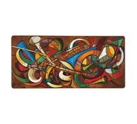 Mouse Mat 500 x 250 mm XXL Brown Gaming Mouse Pad Abstract Desk Mat Large Keyboard Mat，Waterproof，Non-Slip Base，Stitched Edge Mousemat，Improved Precision And Speed for Keyboard and Mouse，Gifts M583