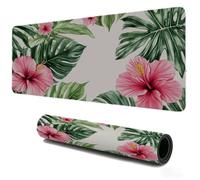 Mouse Mat 500x250, Gaming Mousepad for Speed and Control, Small Desk Pad Flower Plant, Waterproof Soft Smooth Surface, Non-Slip Stitched Edges Rubber Base Mousepad, Laptop Home Office Work Decor S-258