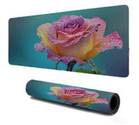 Mouse Mat 500x250, Gaming Mousepad for Speed and Control, Small Desk Pad Purple Rose, Waterproof Soft Smooth Surface, Non-Slip Stitched Edges Rubber Base Mousepad, Laptop Home Office Work Decor S-500
