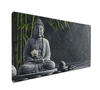 Mouse Mat 500x250x3 mm Large Gaming Mouse Pad Zen Buddhism Desk Mat Stitched Edges, Mousepad Non Slip Rubber Base, Waterproof Soft Cloth, Computer Accessories for Home Office Decoration, Gifts L-125