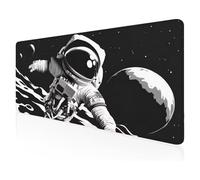 Mouse Mat 50x25 CM Desk Mat Large, Black and white astronauts Desk Mat, Gaming Mouse Pad, Stitched Edges Comfortable Mousepad Extended Mousepad With Non-Slip Rubber Water-Resistant Surface Y-58